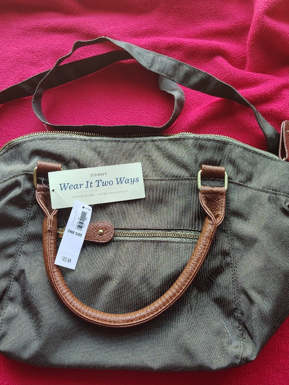 Old Navy Nylon Olive Convertible Women’s Shoulder Bag